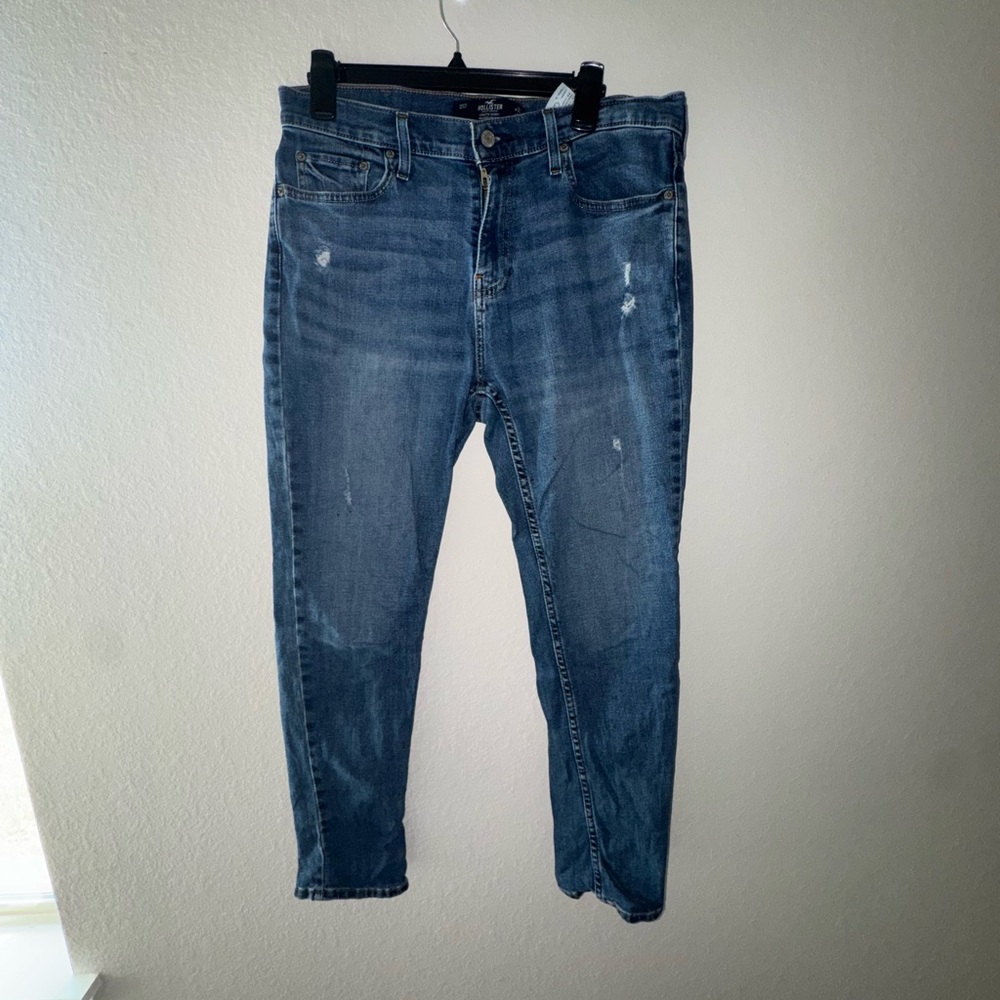 Hollister Men's Dark Blue Skinny Jeans